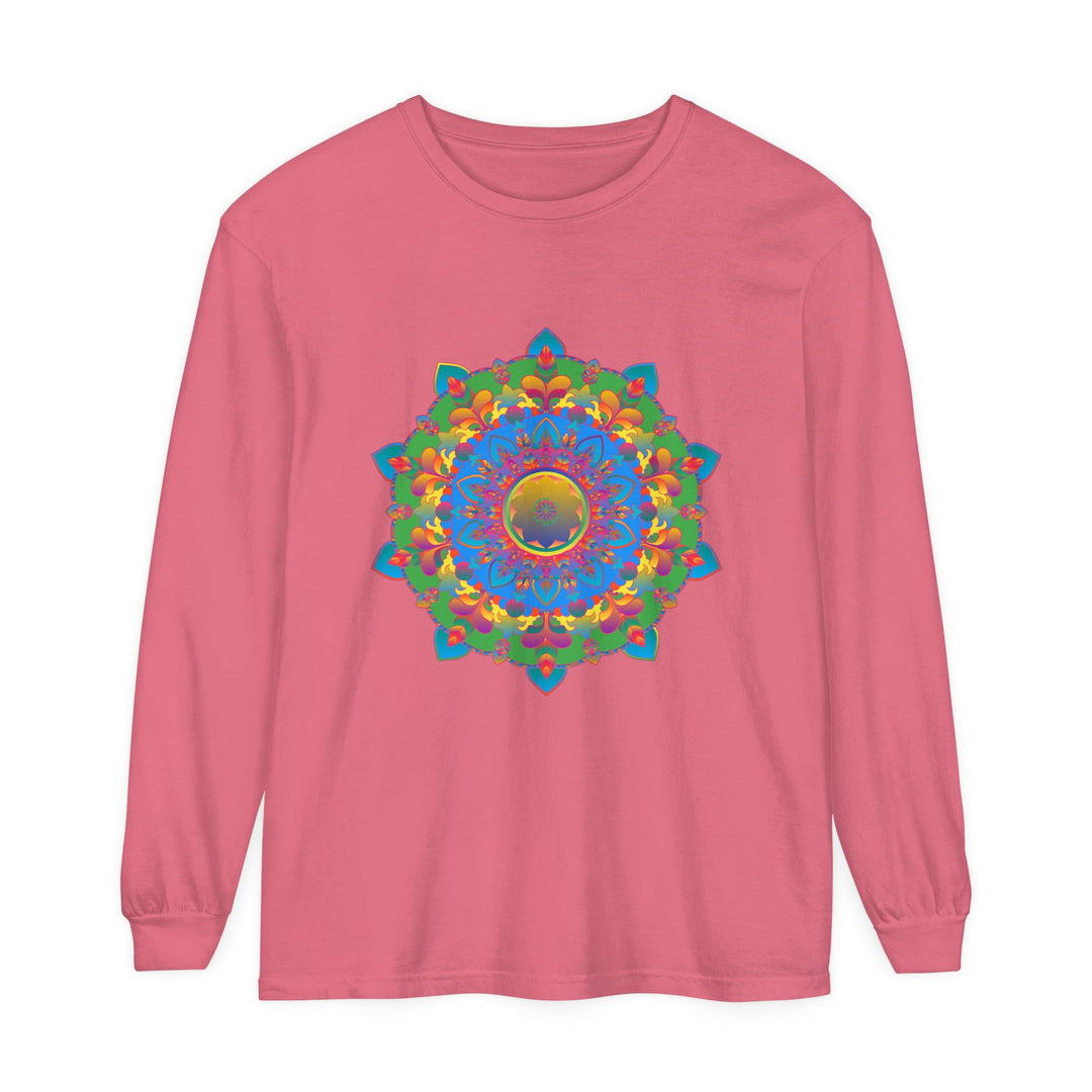 Beautiful and detailed mandala design long sleeve t-shirt for women