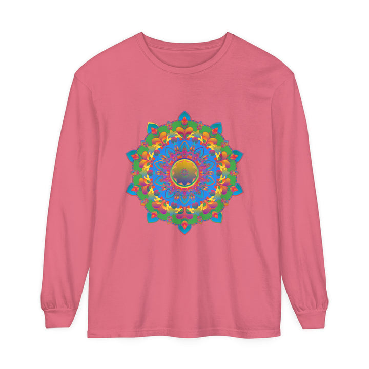 Beautiful and detailed mandala design long sleeve t-shirt for women