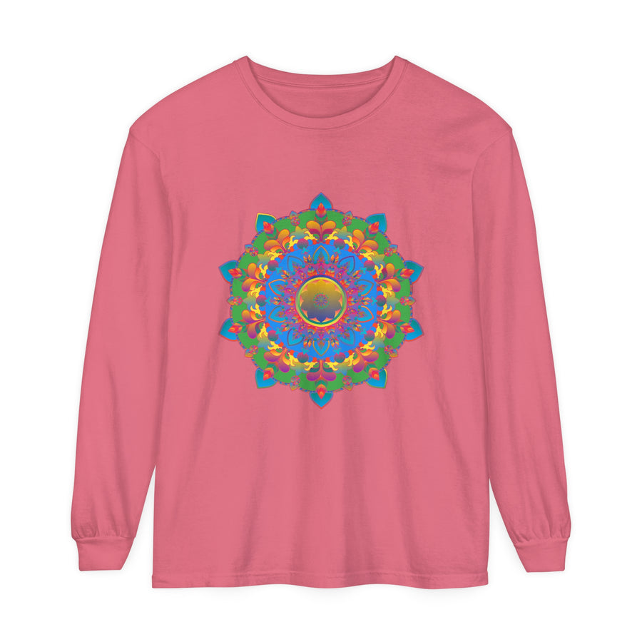 Beautiful and detailed mandala design long sleeve t-shirt for women