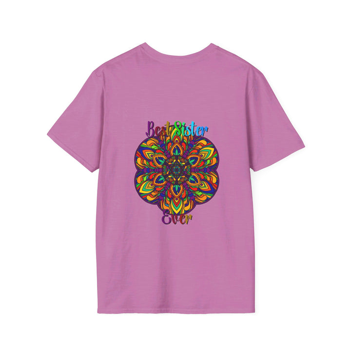 Colorful and intricate mandala art design on soft unisex t-shirt