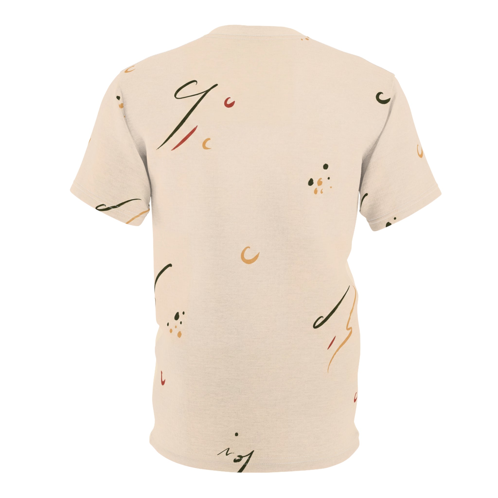 Serene Calligraphic Cat Graphic Tee - Minimal Cat Design