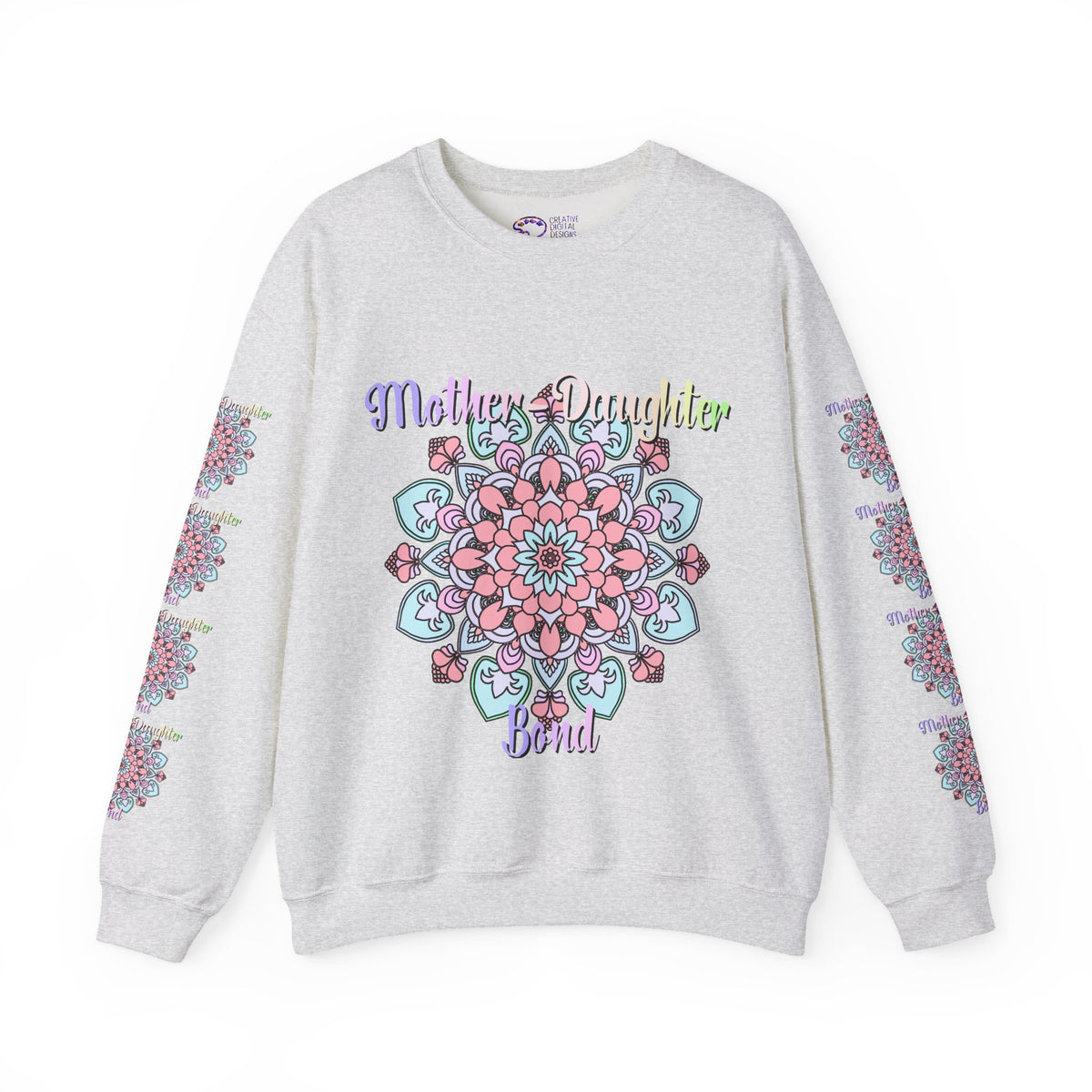 Mandala Patterned Sweatshirt Celebrating Mother-Daughter Love