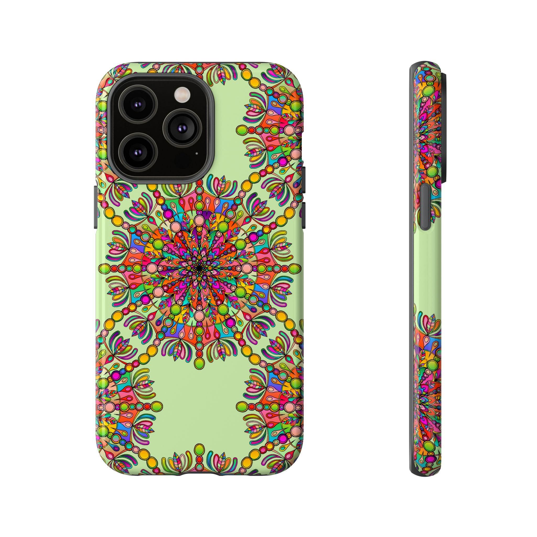 Custodia per telefono con mandala intricata in colori vivaci per uno stile unico