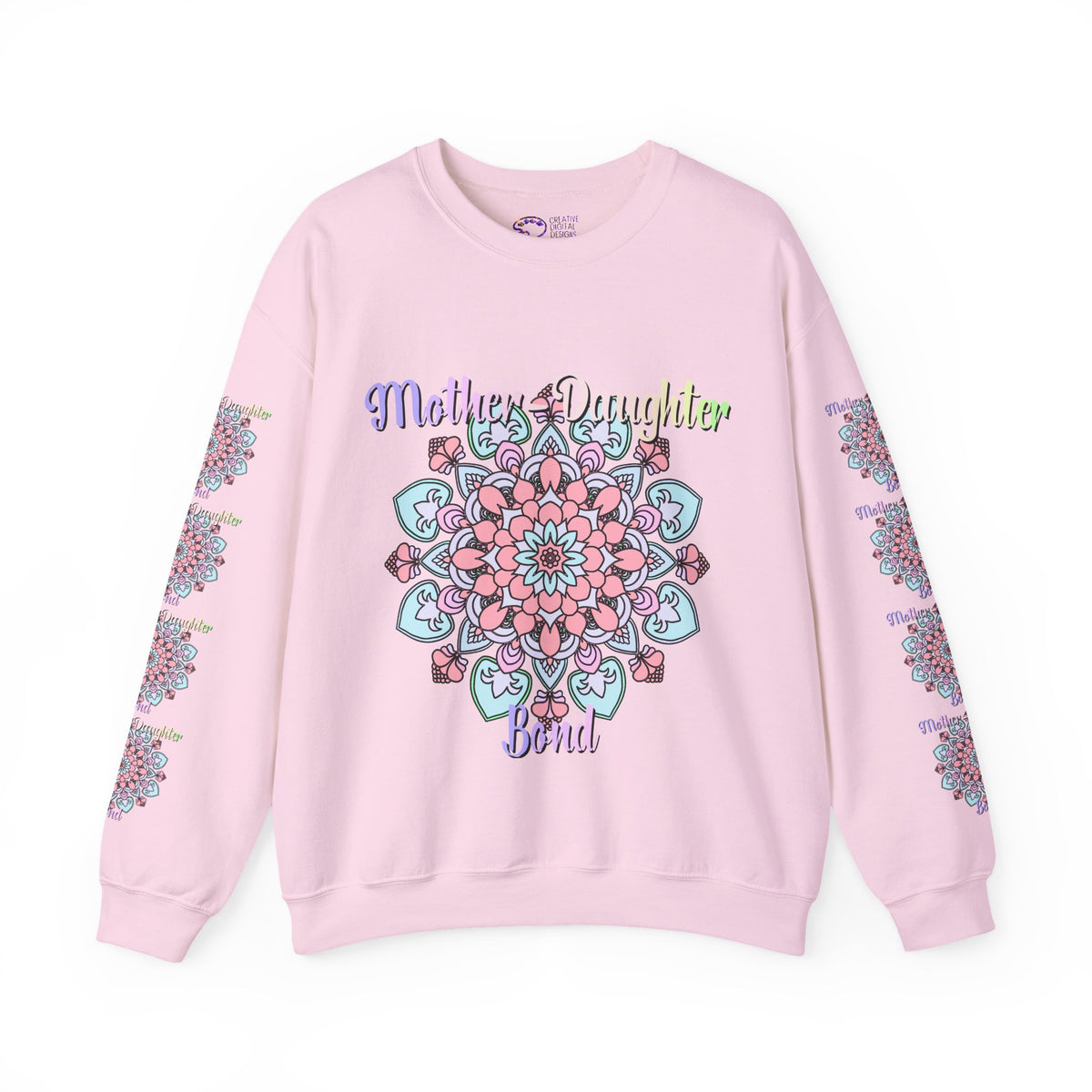 Mandala Patterned Sweatshirt Celebrating Mother-Daughter Love
