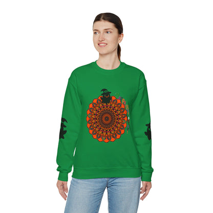 Unisex Heavy Blend™ crewneck sweatshirt with adorable Halloween ghost design