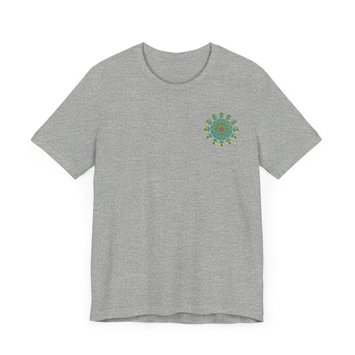 Colorful and intricate psychedelic mandala T-shirt with spiritual vibes and intricate design