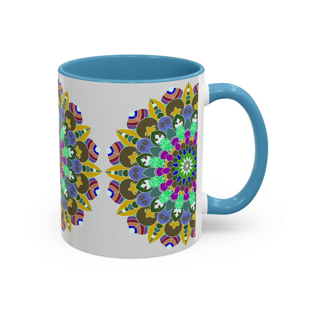 A colorful and serene mandala art mug, perfect for bringing calm to your morning routine