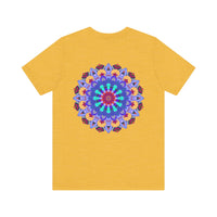 Blue Mandala Peace & Harmony T-Shirt with Spiritual Art Design, Perfect for Meditation and Yoga