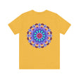 Blue Mandala Peace & Harmony T-Shirt with Spiritual Art Design, Perfect for Meditation and Yoga