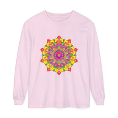 Colorful and intricate mandala design long sleeve t-shirt for women