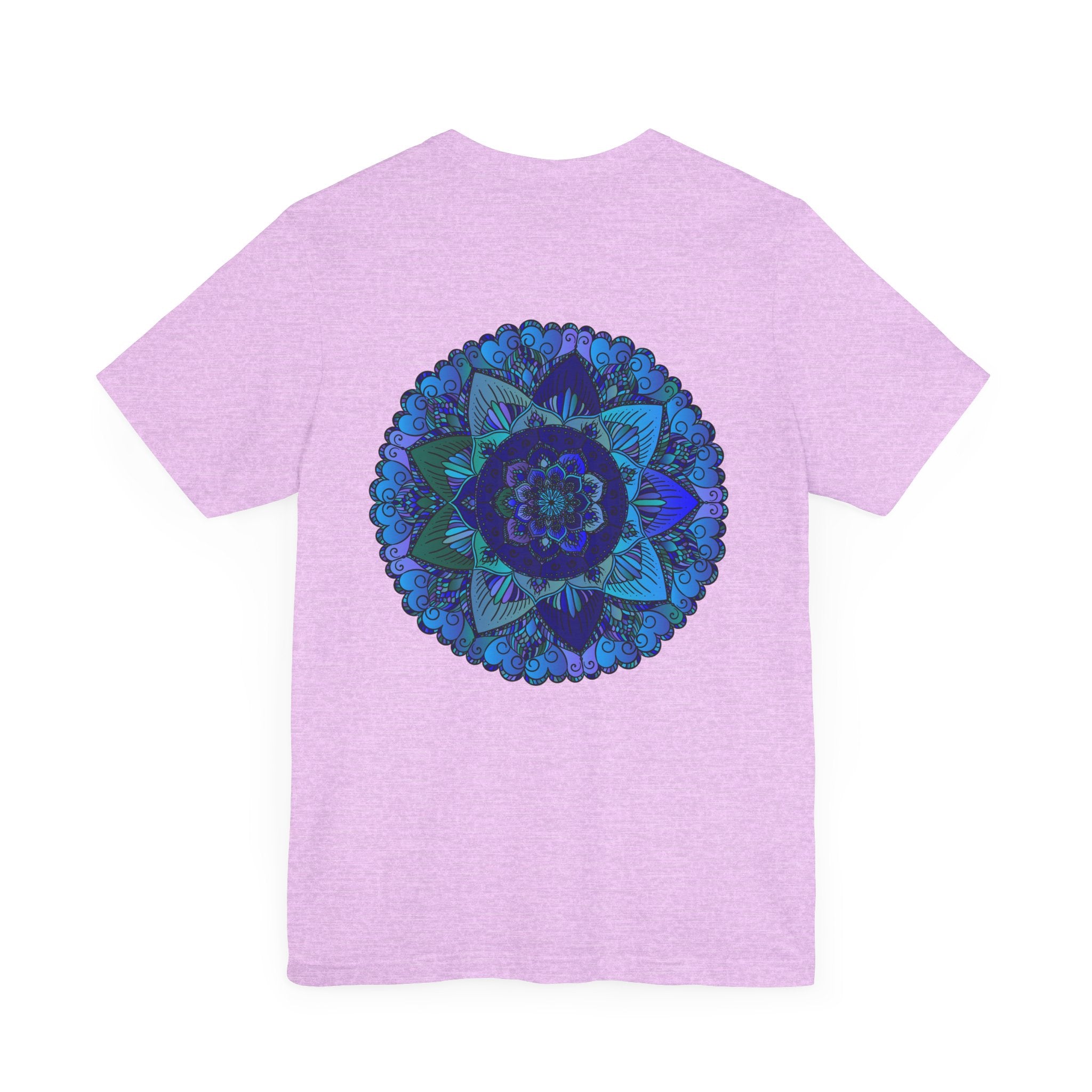 Blue Mandala T-Shirt featuring intricate design symbolizing spiritual peace and harmony for a serene and balanced lifestyle