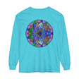 Vibrant Mandala Long Sleeve T-Shirt featuring intricate, colorful design for all genders