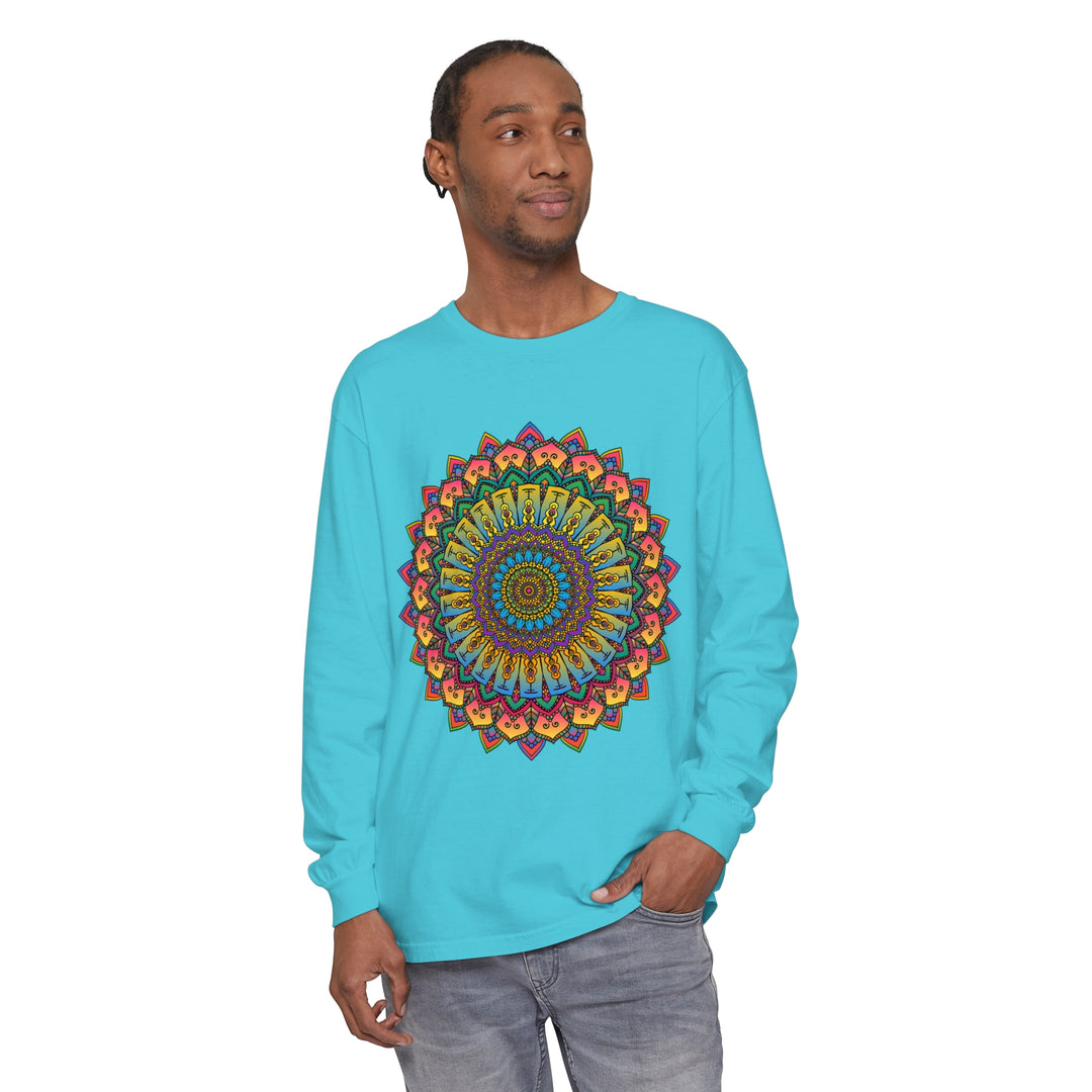 A detailed and colorful Intricate Mandala Unisex Long Sleeve T-Shirt