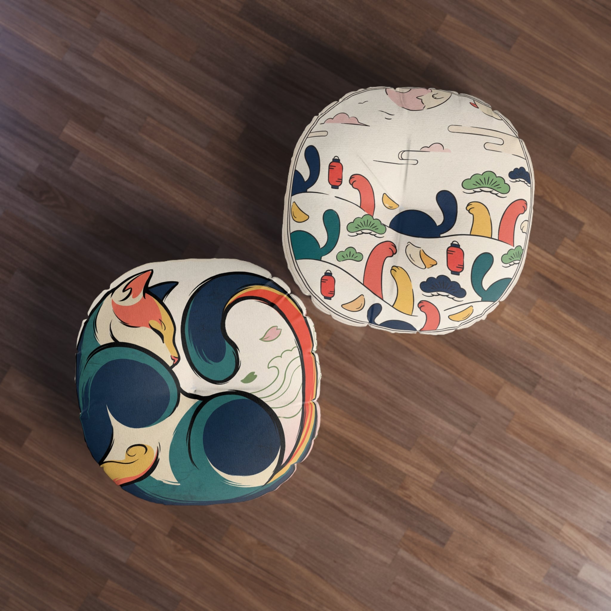 New Year Cozy Cat Floor Pillow