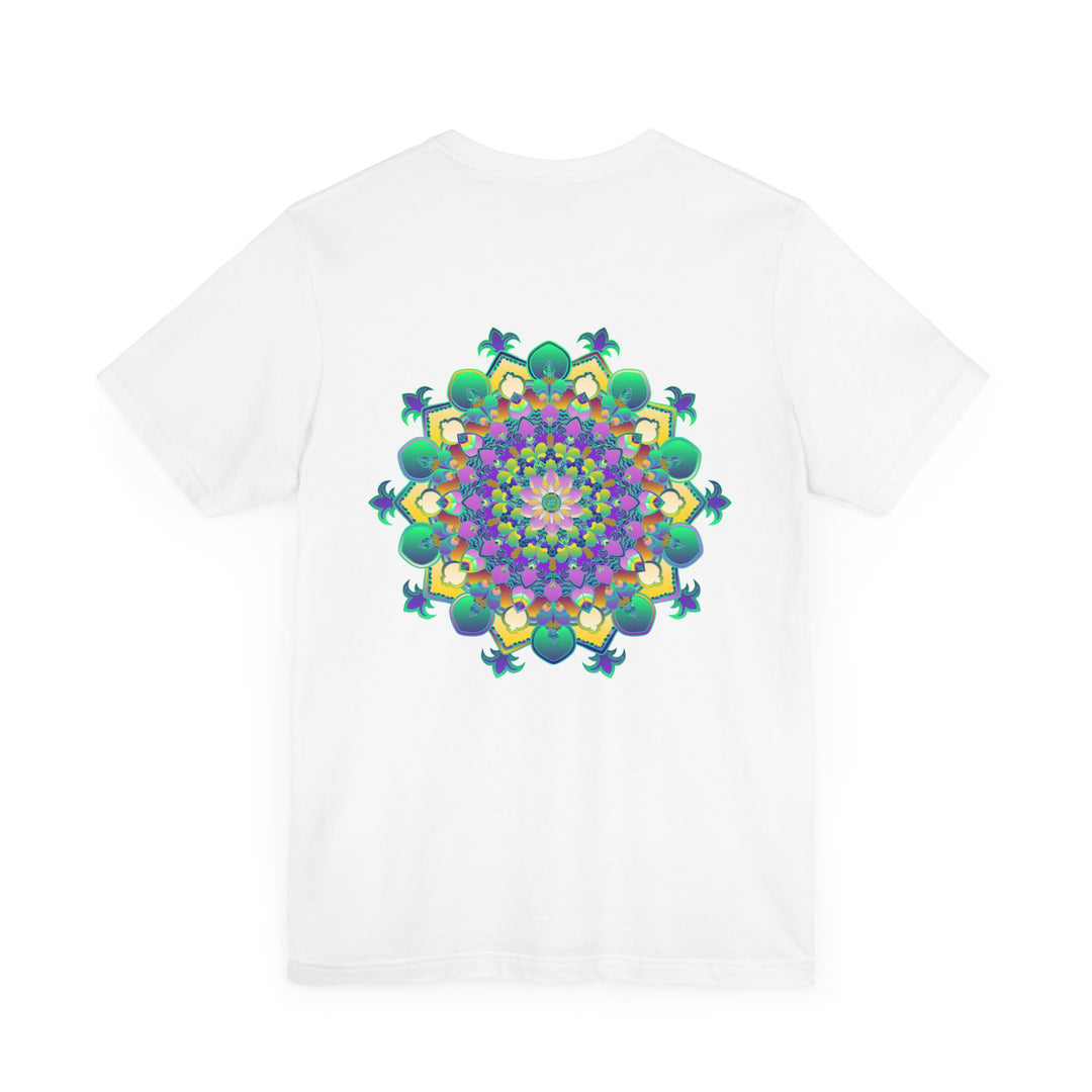 Vibrant Mandala Tee featuring intricate spiritual design for peace and harmony