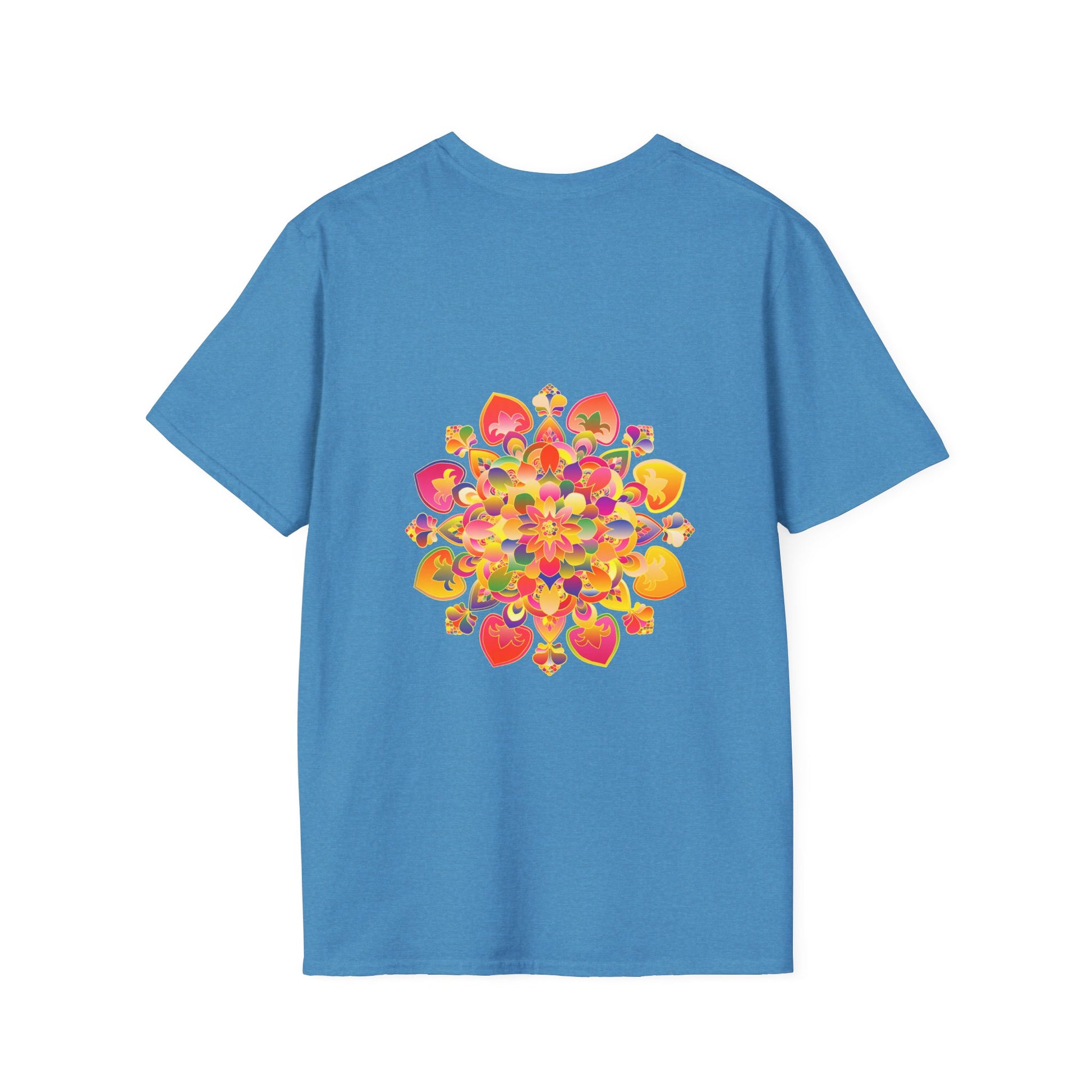 Lotus Mandala Unisex T-Shirt with a hand-drawn unique design by Blululi, perfect for men and women