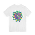 Colorful and intricate mandala design on a soft, comfortable tee promoting spiritual peace and harmony