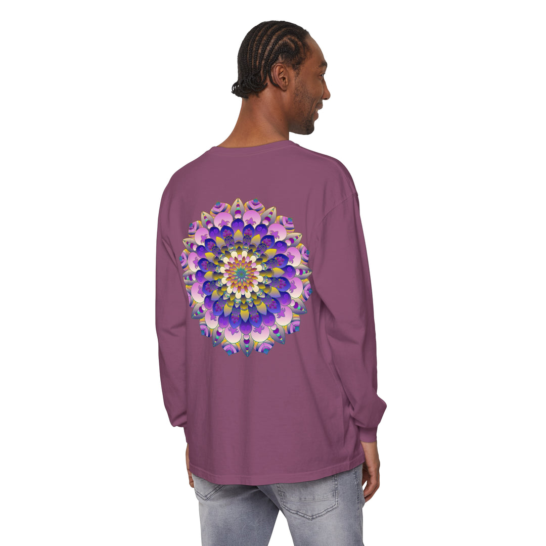 Colorful Mandala Long Sleeve T-Shirt - Psychedelic Art image 29