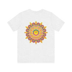 Beautiful and vibrant mandala tee featuring a peaceful and harmonious design