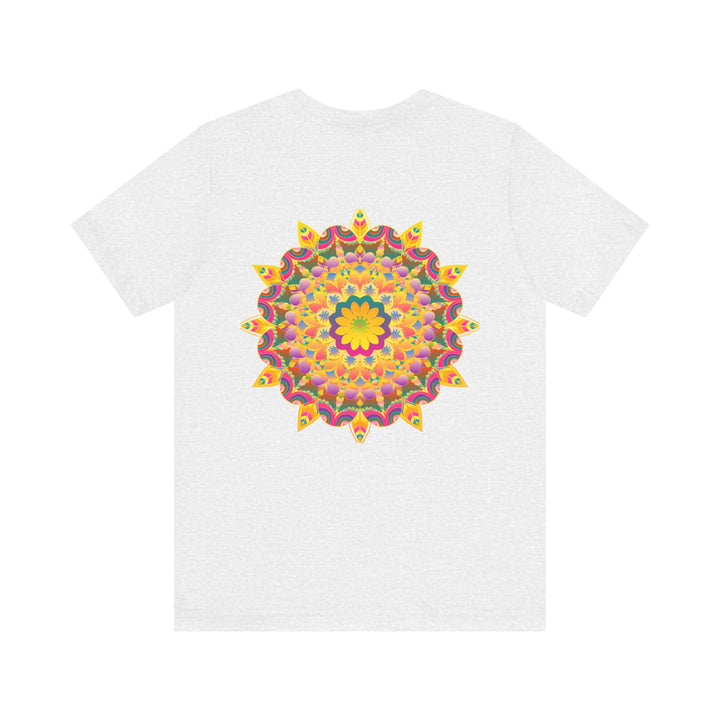 Beautiful and vibrant mandala tee featuring a peaceful and harmonious design