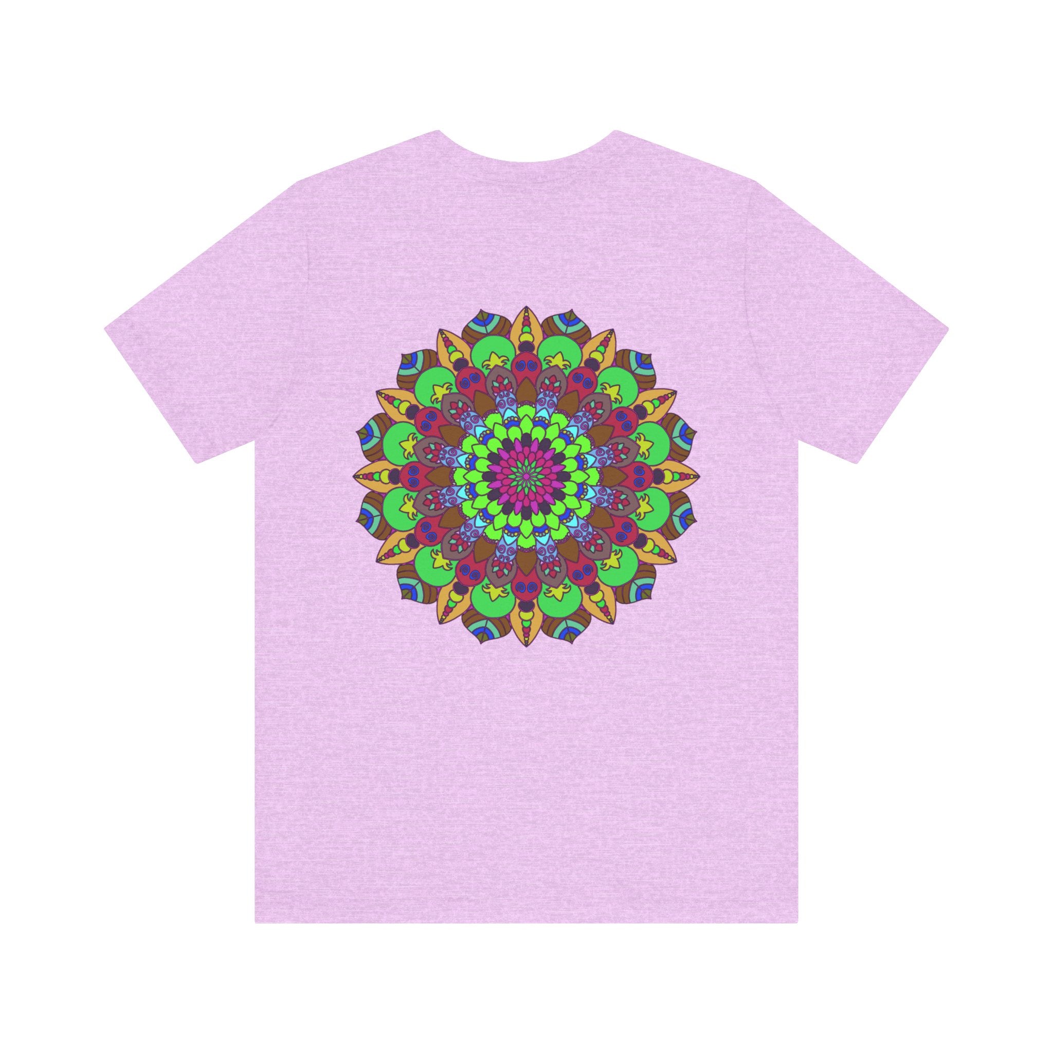 Peaceful and harmonious mandala t-shirt with colorful and intricate design