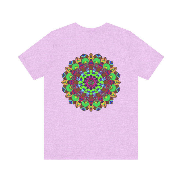 Peaceful and harmonious mandala t-shirt with colorful and intricate design