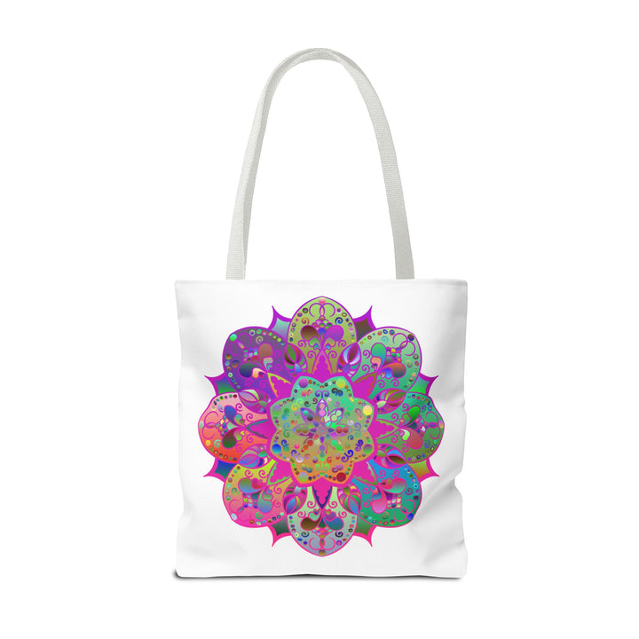 Colorful Mandala Tote Bag with intricate and eye-catching floral pattern