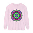 Colorful and intricate mandala design long sleeve t-shirt for both men and women