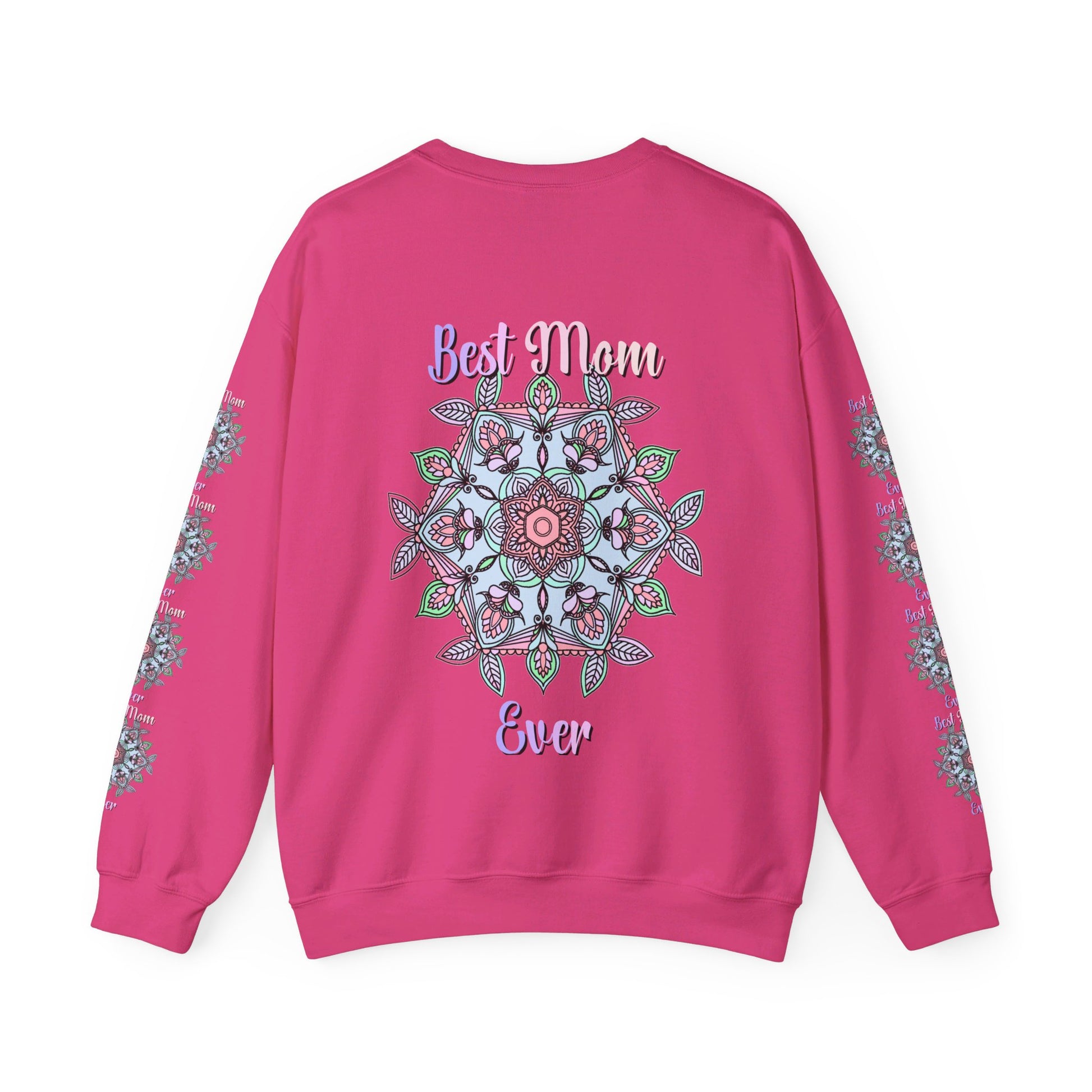 Unisex heavy blend crewneck sweatshirt, perfect birthday gift for mom, features 'Best Mom Ever' design