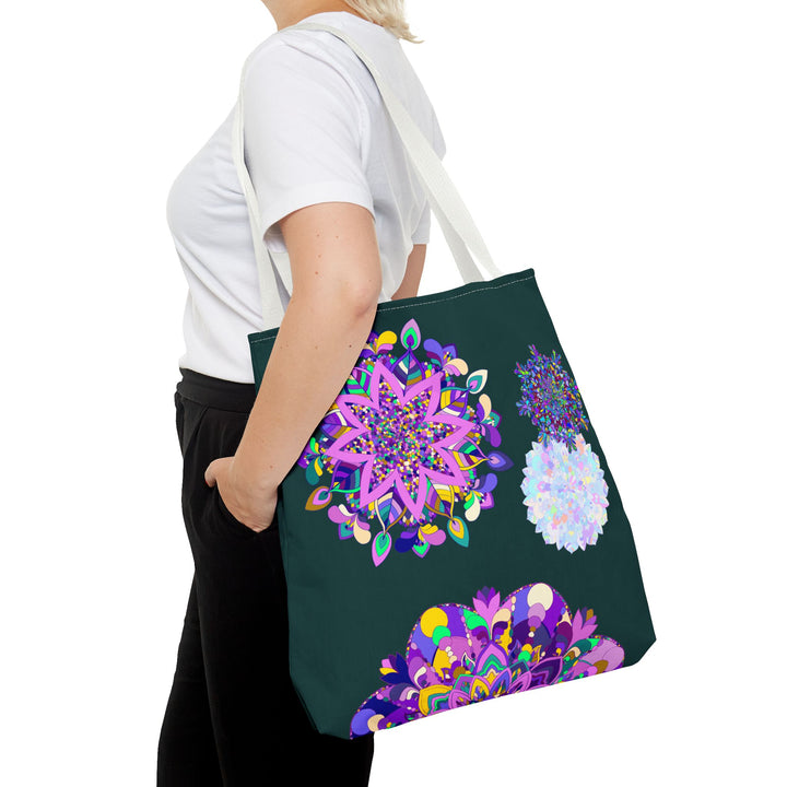 Beautiful and colorful Mandala Tote Bag with intricate designs and vibrant colors