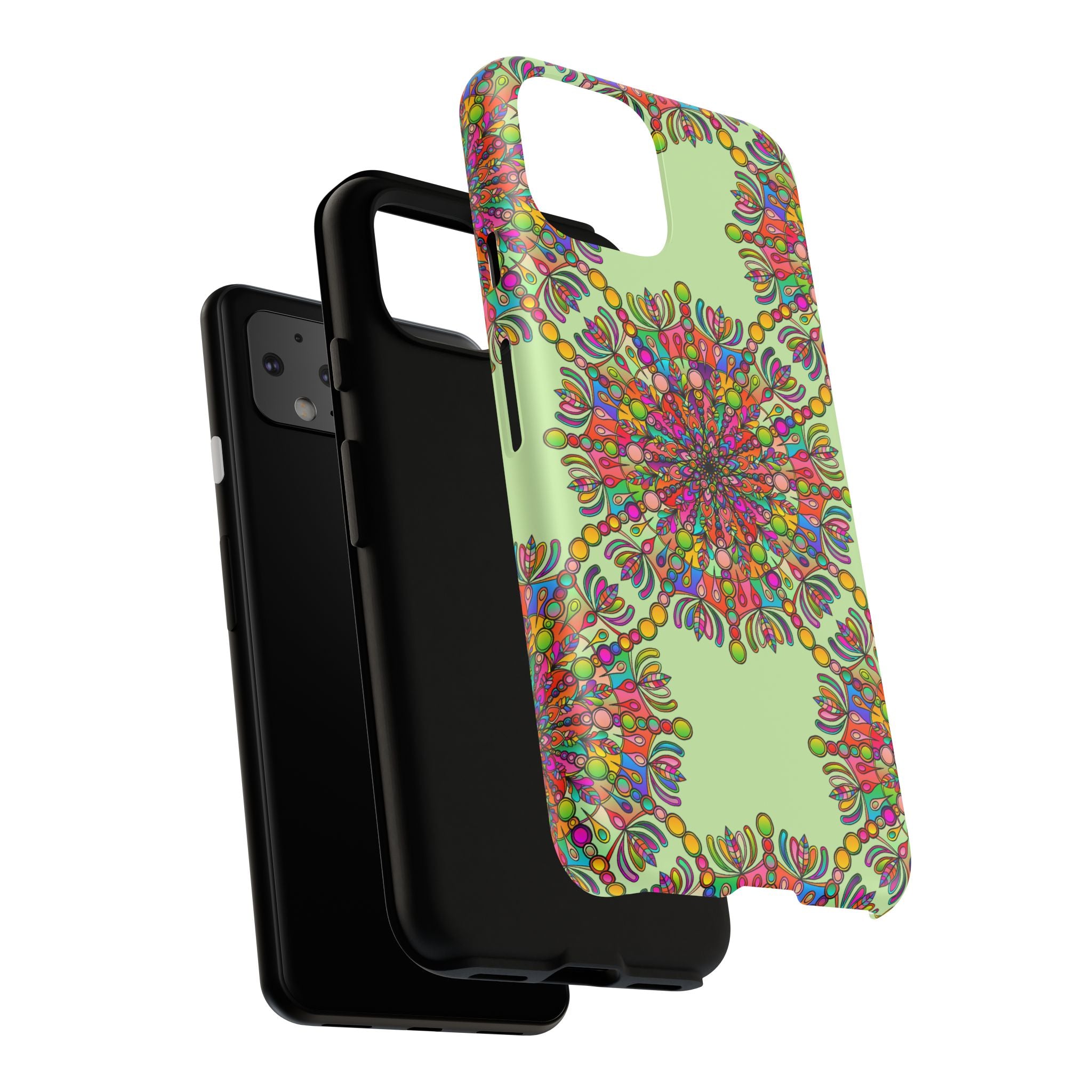 Custodia Vibrant Mandala per iPhone e Google Pixel | Custodie resistenti