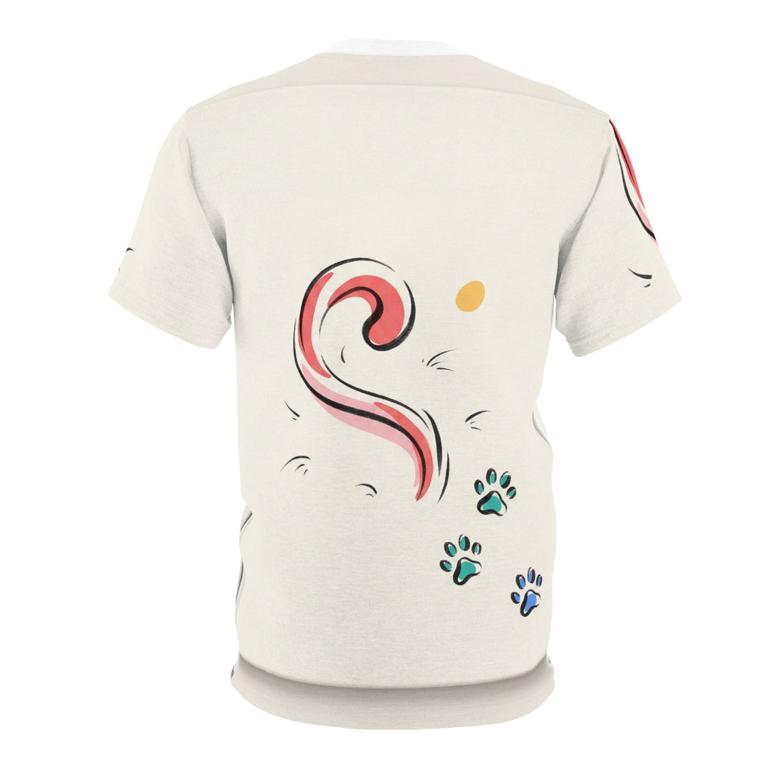 Introvert Cat Tee — Cropped Cozy Line Art