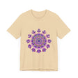 Black t-shirt featuring a stunning intricate floral mandala design