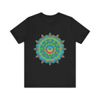 Psychedelic Mandala Tee - Vibrant Flower Design Alt Text 6