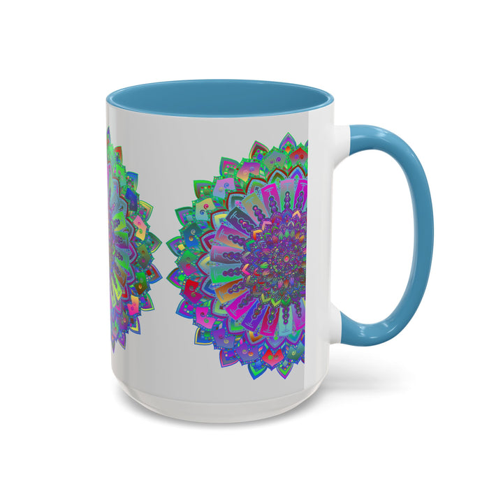 A colorful and intricate Mandala Art Mug, perfect for enjoying your favorite beverages