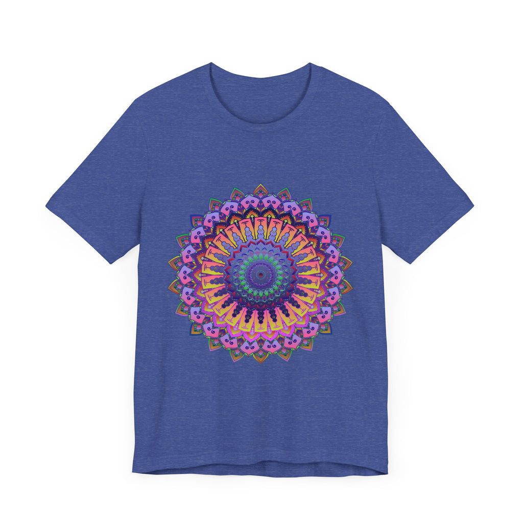 Colorful Mandala Meditation Tee with intricate and vibrant design perfect for meditation and relaxation