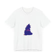 Black Cat Mystery Colorful T-Shirt with Vibrant Rainbow Colors and Playful Feline Design on Soft Cotton Fabric for Casual Wear
