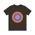 Vibrant Mandala Tee showcasing a colorful and intricate design, perfect for adding a pop of color to any outfit