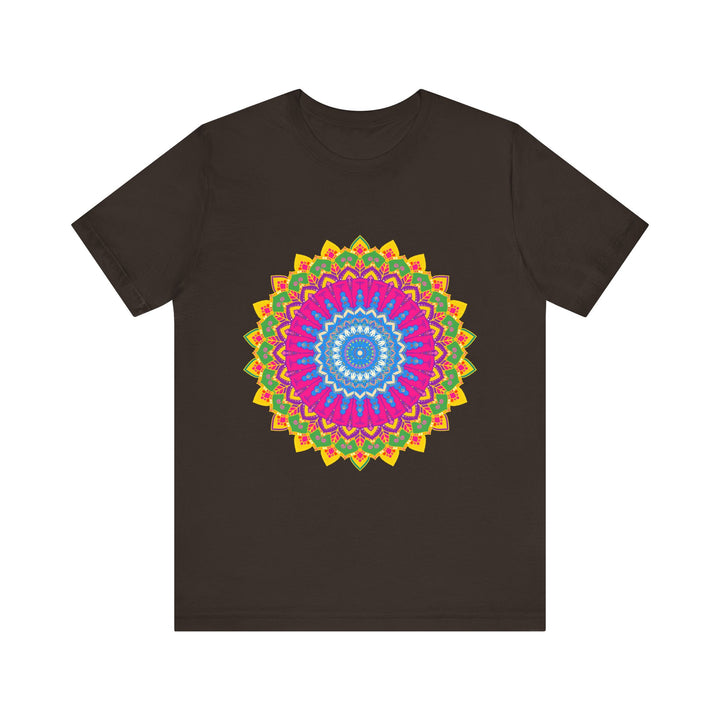 Vibrant Mandala Tee showcasing a colorful and intricate design, perfect for adding a pop of color to any outfit