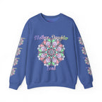 Felpa Girocollo Legame Madre-Figlia — Regalo di Famiglia Mandala Floreale