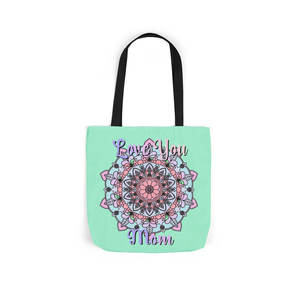 Mandala 'Love You Mom' Canvas Tote — Floral Mother's Day Gift Bag
