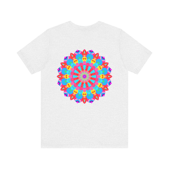 Colorful and intricate mandala design on a tee promoting spiritual peace and harmony