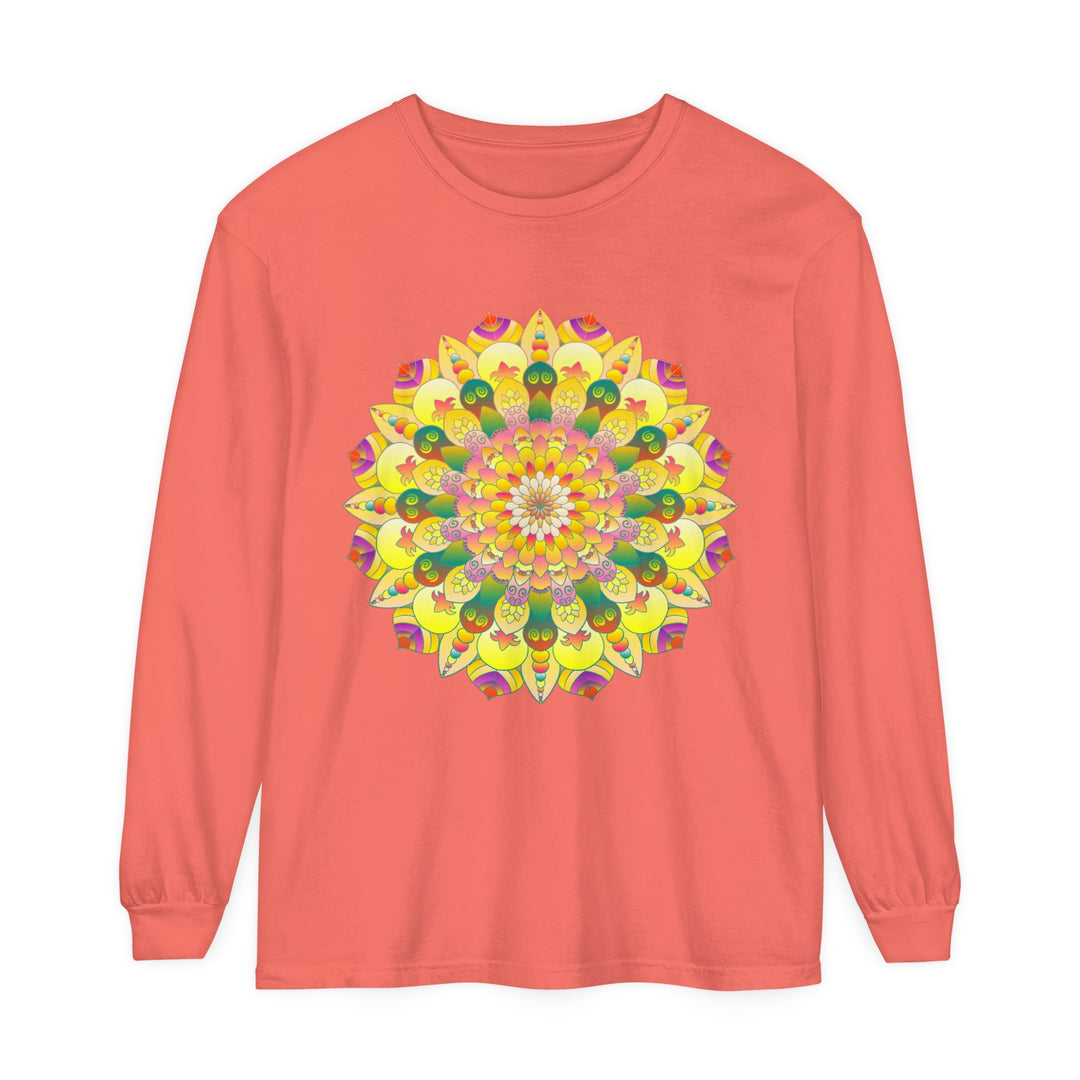 Colorful and intricately designed mandala long sleeve shirt for all genders