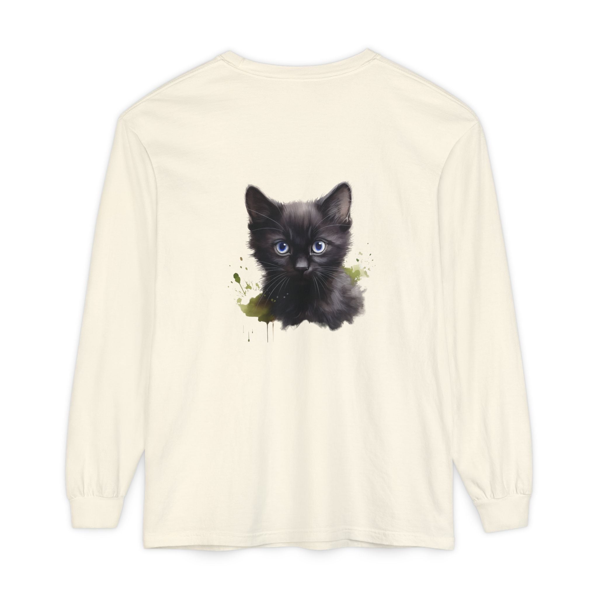 Mystische schwarze Katze – Langarm-T-Shirt