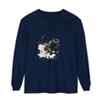 A black cat watercolor splash t-shirt, featuring a playful and vibrant feline design