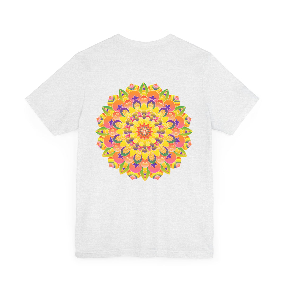 Vibrant Mandala Tee showcasing intricate design in bold colors promoting peace and harmony