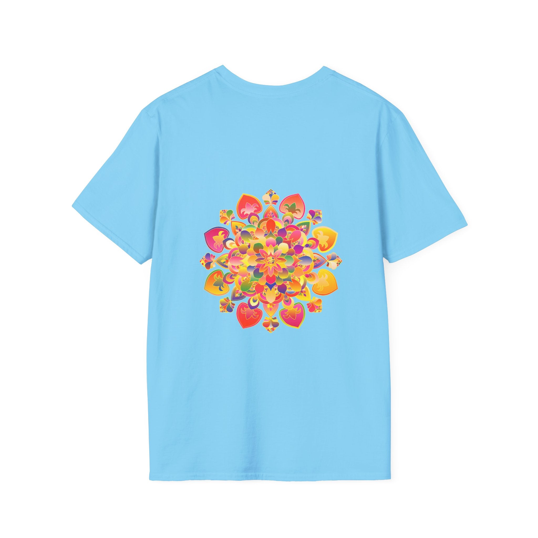 Lotus Mandala Unisex T-Shirt featuring a hand-drawn unique design by Blululi