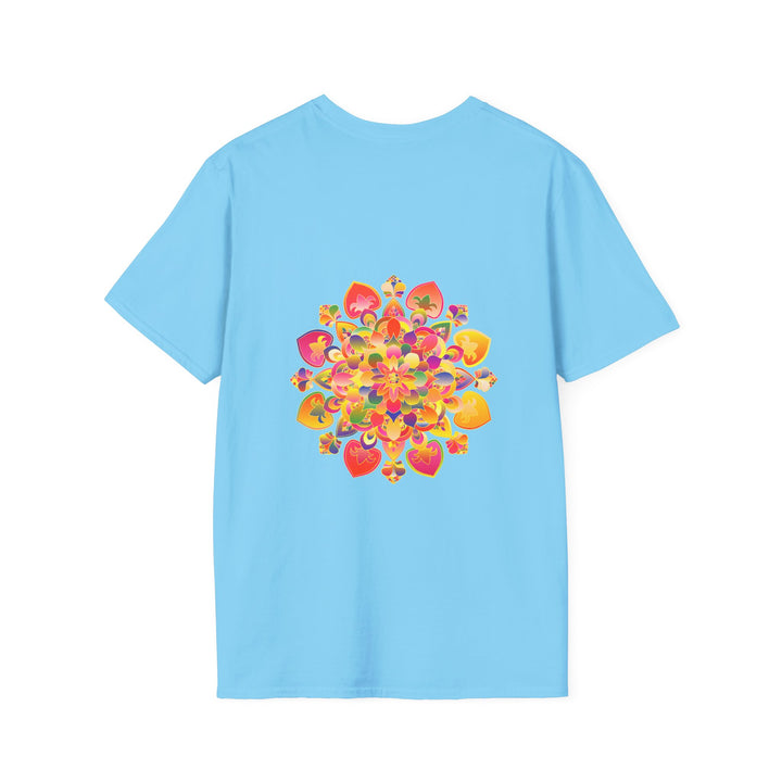 Lotus Mandala Unisex T-Shirt featuring a hand-drawn unique design by Blululi