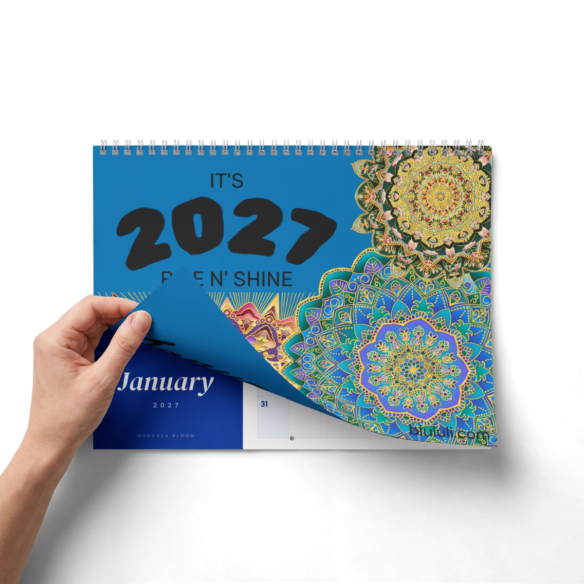 2027 Rise N’ Shine Mandala Wall Calendar