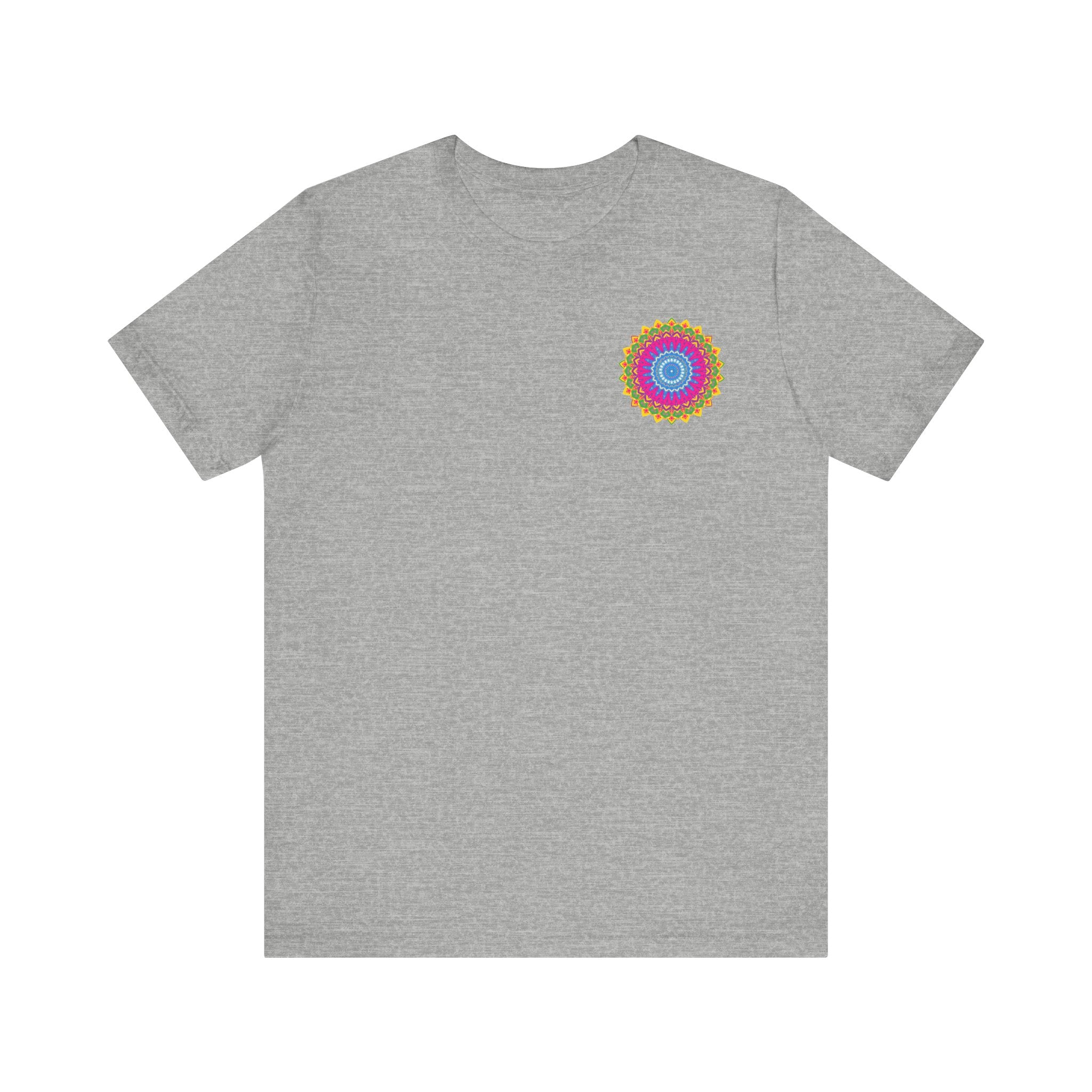 Vibrant mandala t-shirt featuring a beautiful spiritual peace design for a peaceful and stylish look